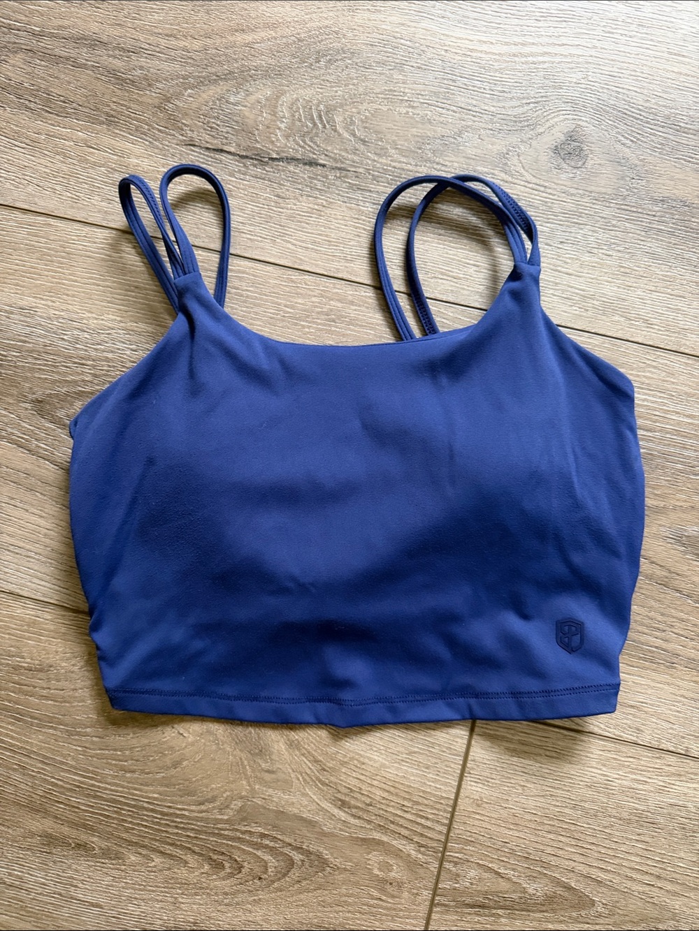 Born Primitive Navy Blue Double-Strap Cropped Sports Bra